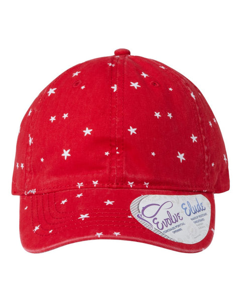 Red Star Ponytail Slit Adjustable Hat