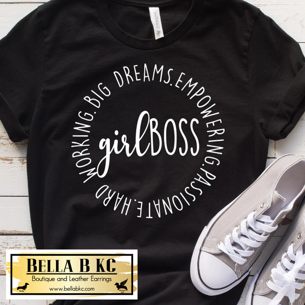 Boss Babe - Girl Boss Round Print Tee