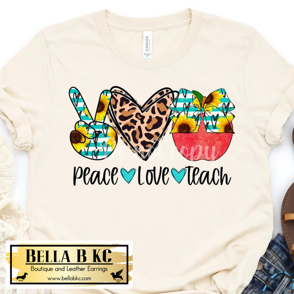 Teacher - Peace Love Teach Tee