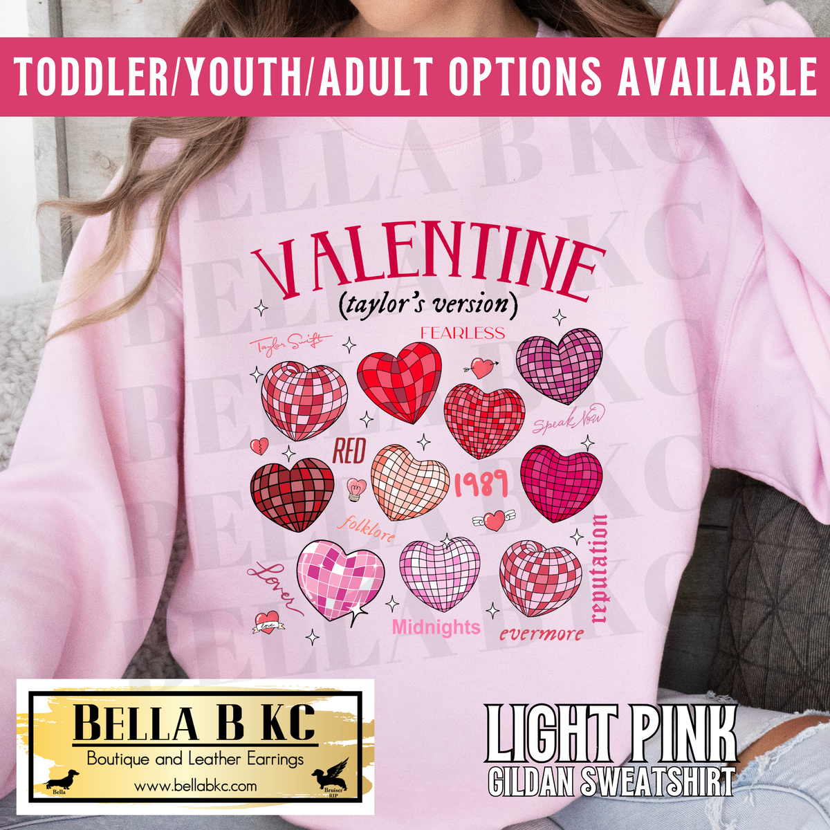 Valentine - TS Valentine Tee or Sweatshirt ADULT – Bella B KC LLC