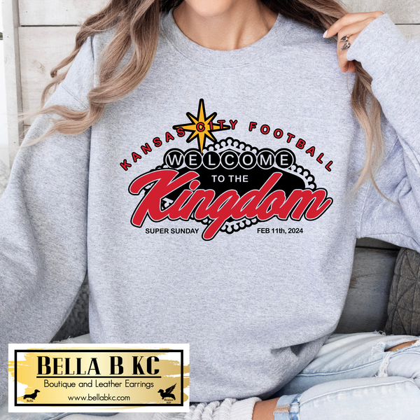 Kansas City Football Vegas - Welcome to the Kingdom Tee or Sweatshirt