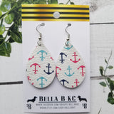 GENUINE Nautical Anchors Teal Red Navy