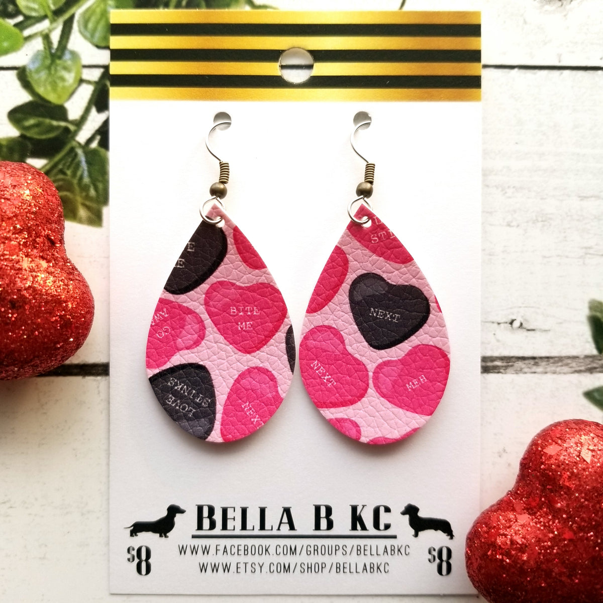 FAUX Valentine AntiValentine Love Stinks Bella B KC LLC Boutique