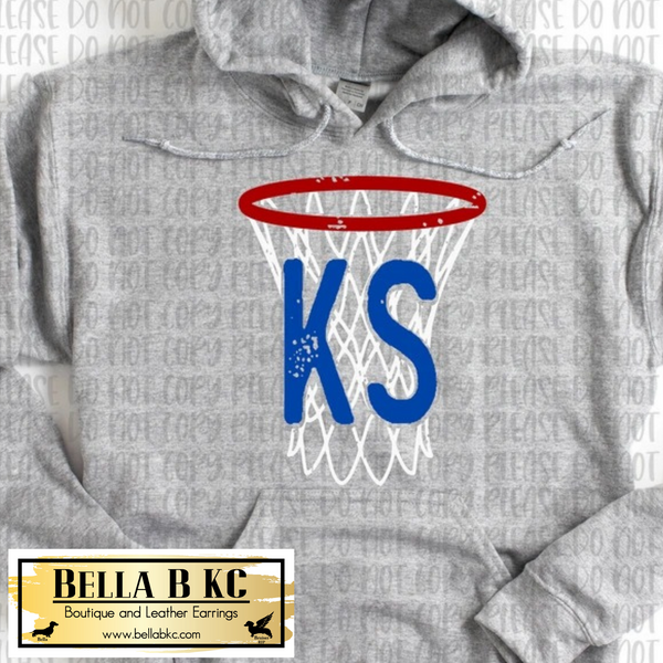 Kansas KU Basketball Goal Tee or Sweatshirt