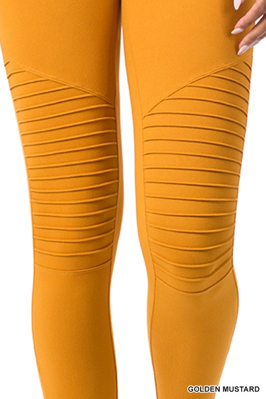 Moto Microfiber Leggings Mustard Yellow – Bella B KC LLC ~ Boutique