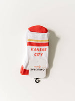 Kansas City Socks - White with Red & Yellow