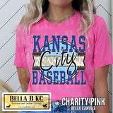 Kansas City Baseball Leopard Tee or Sweatshirt