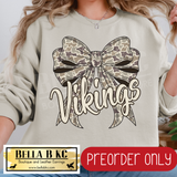 **PREORDER ONLY** Vikings Camo Coquette Bow - Tee or Sweatshirt - 1 Week Turn Around from Date of Order