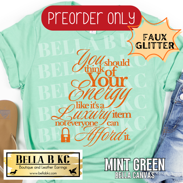 **PREORDER ONLY** TS 12 Energy FAUX GLITTER - Tee or Sweatshirt - 1 Week Turn Around from Date of Order