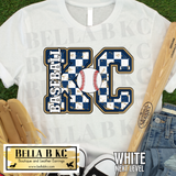 Kansas City Baseball Checkered KC Tee or Sweatshirt
