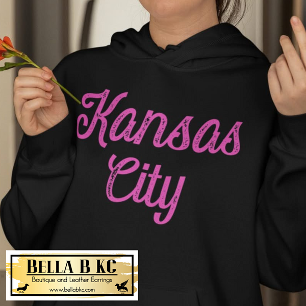 Kansas City Pink Script Tee or Sweatshirt