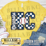 Kansas City Baseball Checkered KC Tee or Sweatshirt