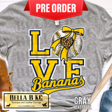 **PREORDER ONLY 1 WEEK TAT** LOVE Bananas Baseball Tee or Sweatshirt
