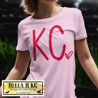 Kansas City KC Red Print Tee or Sweatshirt