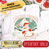 **PREORDER ONLY** Christmas - Baseball Smashing Through the Snow - Multiple Shirt Options - 1 week turnaround time