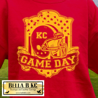 Kansas City Football Vintage Yellow Print Tee or Sweatshirt