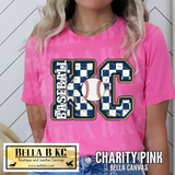 Kansas City Baseball Checkered KC Tee or Sweatshirt