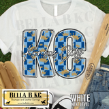 Kansas City Baseball Checkered KC Crown Tee or Sweatshirt