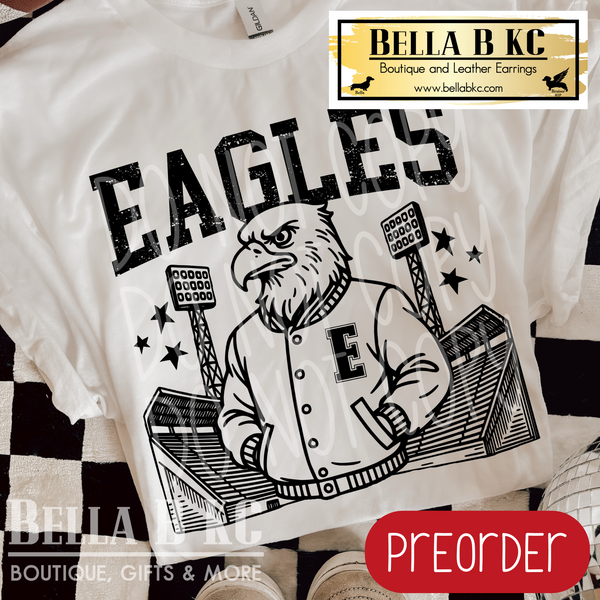 **PREORDER ONLY** Eagles Letterman Tee or Sweatshirt - 1 Week Turn Around from Date of Order