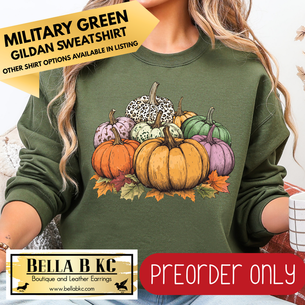 **PREORDER ONLY** Fall - Pumpkins #111 - Tee or Sweatshirt - 1 Week Turn Around from Date of Order