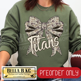 **PREORDER ONLY** Titans Camo Coquette Bow - Tee or Sweatshirt - 1 Week Turn Around from Date of Order