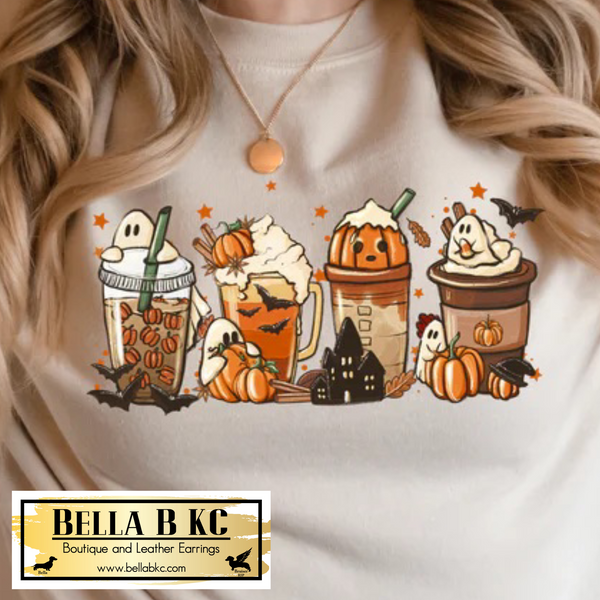 Halloween - Pumpkin Coffee Frappe - Tee or Sweatshirt