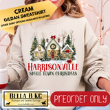 **PREORDER ONLY** Christmas - Small Town Christmas Cottages CUSTOM CITY - Multiple Shirt Options