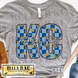 Kansas City Baseball Checkered KC Crown Tee or Sweatshirt