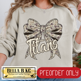 **PREORDER ONLY** Titans Camo Coquette Bow - Tee or Sweatshirt - 1 Week Turn Around from Date of Order