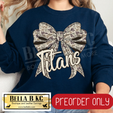 **PREORDER ONLY** Titans Camo Coquette Bow - Tee or Sweatshirt - 1 Week Turn Around from Date of Order