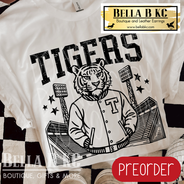 **PREORDER ONLY** Tigers Letterman Tee or Sweatshirt - 1 Week Turn Around from Date of Order