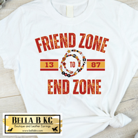 Kansas City Football Friend Zone to End Zone Tee or Sweatshirt