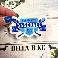 KC Baseball Waterproof Vinyl Sticker