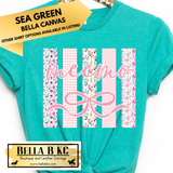 **ONLINE ONLY - NOT IN STORE** BBKC EXCLUSIVE - Meemo Striped Floral Coquette Bow - Multiple Shirt Options - 1 Week Turnaround Time