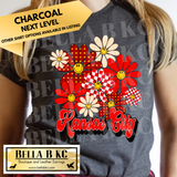 KC Football - Retro Daisy Floral - Multiple Shirt Options