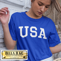 Patriotic - USA White Print Tee