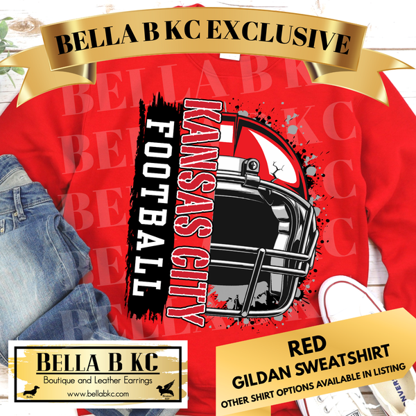 **BBKC Exclusive** Kingdom - KC Football Split Helmet Tee or Sweatshirt