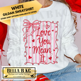 Valentine's Day - Love You Mean It Striped with Bow - Multiple Shirt Options