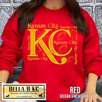 Kingdom - KC Collage Letters on Red Tee or Sweatshirt