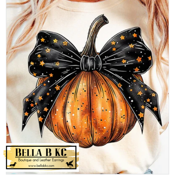 Halloween - **GLITTER INFUSED PRINT** Pumpkin - Tee or Sweatshirt