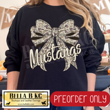 **PREORDER ONLY** Mustangs Camo Coquette Bow - Tee or Sweatshirt - 1 Week Turn Around from Date of Order