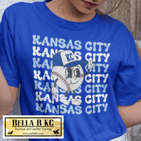 KC Baseball Kansas City Retro Baseball Dude Tee or Sweatshirt White Print