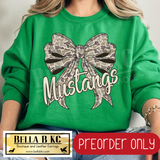 **PREORDER ONLY** Mustangs Camo Coquette Bow - Tee or Sweatshirt - 1 Week Turn Around from Date of Order