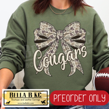 **PREORDER ONLY** Cougars Camo Coquette Bow - Tee or Sweatshirt - 1 Week Turn Around from Date of Order