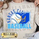 Kansas City Baseball Home Plate Crown Tee or Sweatshirt