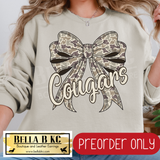 **PREORDER ONLY** Cougars Camo Coquette Bow - Tee or Sweatshirt - 1 Week Turn Around from Date of Order
