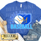 Kansas City Baseball Home Plate Crown Tee or Sweatshirt