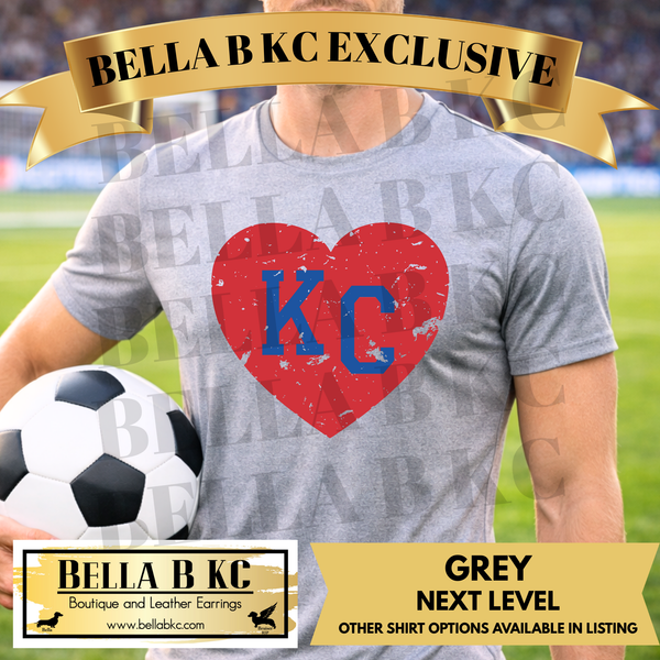 **BBKC EXCLUSIVE** Comets - Red with Blue KC Heart - Multiple Shirt Op ...