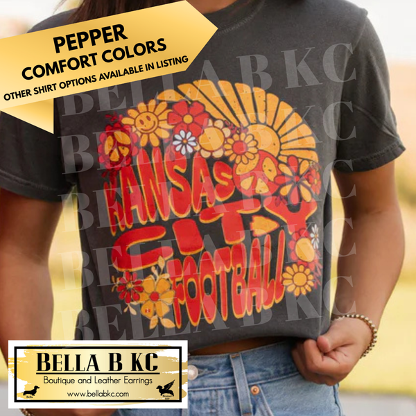 Kingdom - KC Football Retro Sun Flowers Tee or Sweatshirt