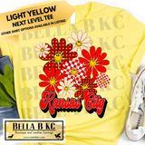 KC Football - Retro Daisy Floral - Multiple Shirt Options